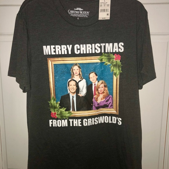 Christmas Vacation Griswold's Charcoal T-Shirt - Picture 1 of 3
